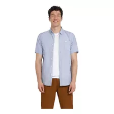 Camisa Hombre Woven Refine Sl Regular Fit Azul Dockers