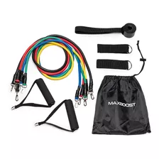 Kit Elástico Treino Resistência 11 Peças Tubing Funcional