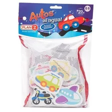 Juego Infantil P/ Bañera Autos Al Agua Con Red Goma Eva