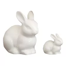 Accesorios De Cerámica Mini Ornament Con Forma De Conejo, 2