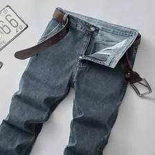 Jeans Finos Masculinos, Cinza, Azul, Modelagem Regular, Prim