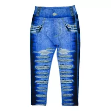 Calça Legging Infantil Imita Jeans Modinha Diva