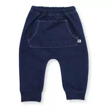 Calça Infantil Malha Jeans Saruel - Azul Marinho Bebê Coala