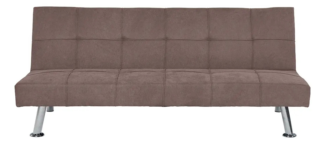 Sillón Cama Futón Madera Patas Metálicas 178x81x76cm Marrón