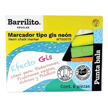 Marcadores P Vidrio Cristal Pizarron Negro Tiza Liquida Neon