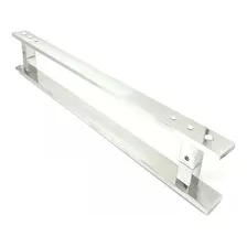 Puxador Inox Cristal Porta Pivotante Madeira Vidro 60 Cm Cor Inox Polido