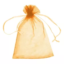 Bolsas De Regalos Pequeños, Mxpog-008, 20 Pzas, Tela, Naranj