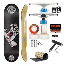 Skate Pró Santa Cruz 8.5 + Crail 149mm + Moska 58+ Redbones