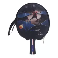 Raquete Tênis De Mesa Ping Pong Loki Forte Spin +case+brinde