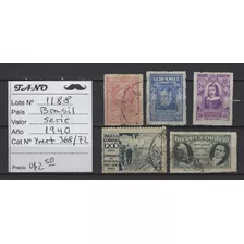 Lote1188 Brasil Serie Año 1940 Yvert# 368/72