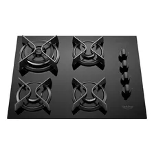 Cooktop 4 Bocas A Gás Dako Supreme Tripla Chama Preto Bivolt