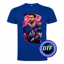 Polera Messi Psg Football 100% Algodón 