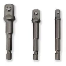 3 Adaptadores Para Dados Cuadrante 1/2 - 3/8 - 1/4 Kamasa 