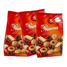 Kit Biscoito Português Vieira Sortidos Princesa 400g - 3 Unidades