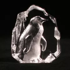 Escultura Em Cristal Representando Pinguim - Mats Jonasson