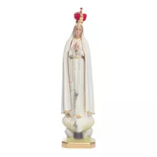 Nossa Senhora De Fátima 28cm - Resina Portuguesa C/ Coroa 