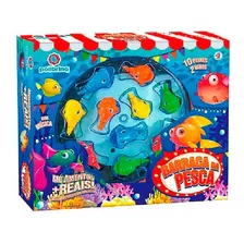 Jogo De Pescaria Infantil - Barraca Da Pesca - 10 Peixes - 