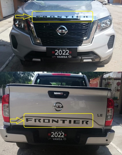 Letras Combo Logotipo Nissan Frontier  21-23 Parrilla-batea Foto 7