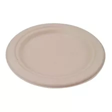 Paq Con 50 Pzs De Plato Desechable Redondo 9 Biodegradable