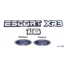 Kit Emblemas Escort 1.6 Xr3 - 1983 À 1986 - Modelo Original