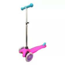 Patinete Infantil Menina 3 Rodas Com Luz Led - Bbr Cor Rosa