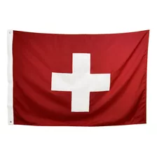 Bandeira Da Suíça 2p Padrão Oficial (1,28x 0,90) Bordada