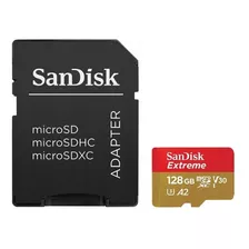 Cartão De Memória Sandisk Extreme 128gb Microsdxc 190mb/s