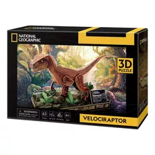 Cubic Fun Rompecabeza 3d National Geographic Velociraptor 63