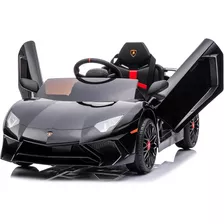 Auto Electrico P/niño Lamborghini Marca Kidzone Color Negro