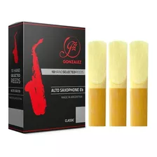 Kit 3 Palhetas Gonzalez Para Sax Alto Classic - Escolha Nº