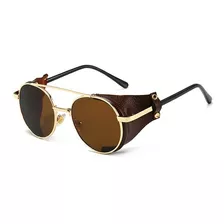 Vintage Retro Lentes De Sol Redondas Steampunk Lentes De Sol