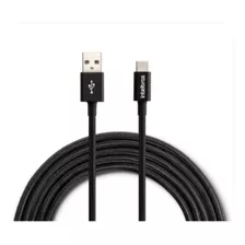 Cabo Usb - Usb-c 1,5m Nylon Preto Euac 15np