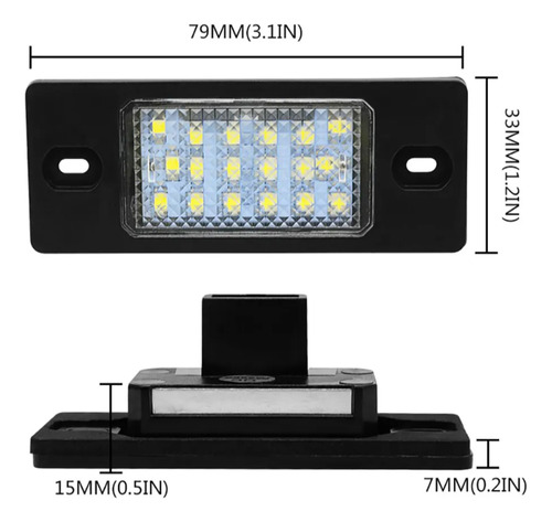 Lmpara Led Placa Vw Tiguan Mk1 Touareg Jetta Mk4 Foto 5