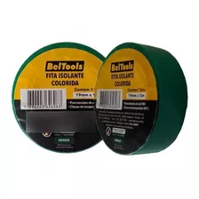 Fita Isolante Colorida Verde Beltools 10 Metros 19mm X 10m