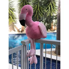 1 Flamingo De Pelúcia 1m Rosa + 1 Tucano