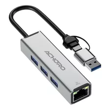 Adaptador Usb C / Usb 3.0 A Ethernet Gigabit Y Usb 3.0 Rj45