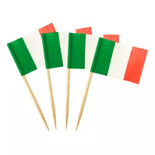 Espeto Bandeira Itália 100 Un Decoração Pizza Macarrão Massa