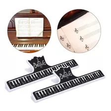 2pcs Nota De Livro Musical Clip Página Plástica Instrumento