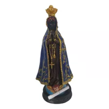 Imagem Nossa Senhora Aparecida Com Oração 12 Cm Resina