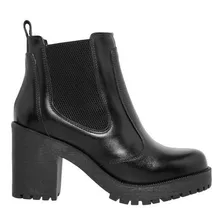 Bota Coturno Mocflex Feminina Cano Couro - 1430 - Preta