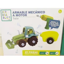 Tractor Juguete Madera Para Niño Didactico