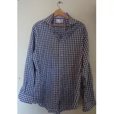 Camisa De Cuadros - Lorenzouomo - (m/ 34- 35) 