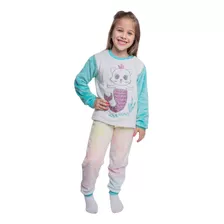 Pijama Inverno Fleece Cia Da Malha Infantil Brilha No Escuro