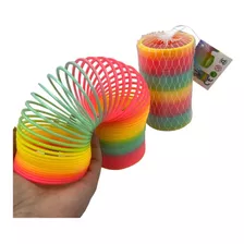  Juguete Espiral Resorte 15cm Arcoíris Colores Divertidos