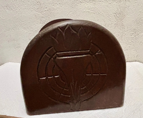 Antiguo Portalibros De Madera Para Mesa O Escritorio Marrón Oscuro — imagen 1