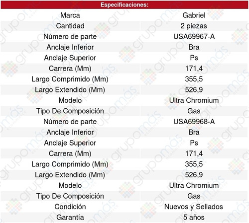 2 Amortiguadores Delanteros Chevrolet Zafira L4 2.2l 01/05 Foto 4