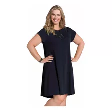  Vestidos Midi Plus Size Soltinho Preto Malha Evangélico 