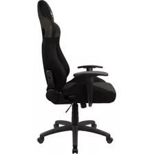 Cadeira De Escritório Aerocool Earl Gamer Ergonômica Preta Com Estofado De Aerosuede