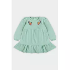 Vestido Em Malha Relevo Bebê Menina Elian