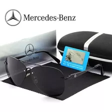 Óculos De Sol Aviador Mercedes Benz Uv400 Polarizado Preto